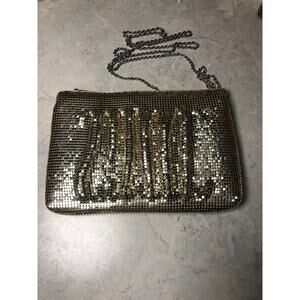 OTS Artistry Light Gold Mesh Clutch . New